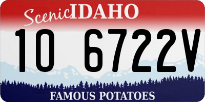 ID license plate 1O6722V
