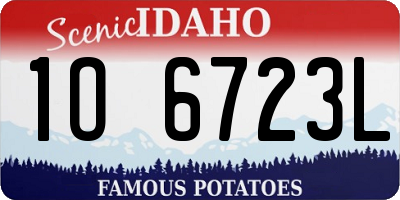 ID license plate 1O6723L