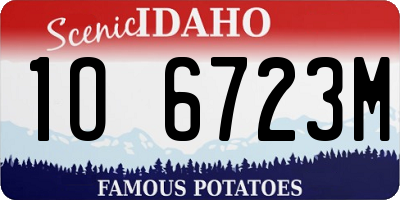 ID license plate 1O6723M