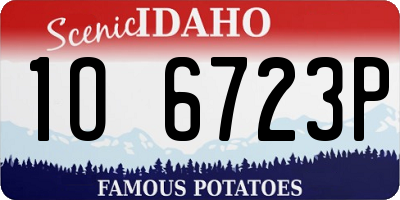 ID license plate 1O6723P