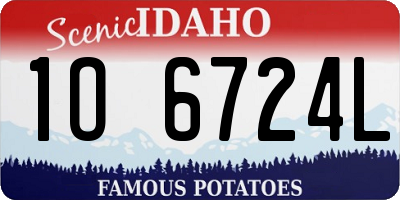 ID license plate 1O6724L