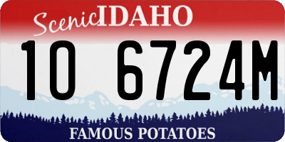 ID license plate 1O6724M