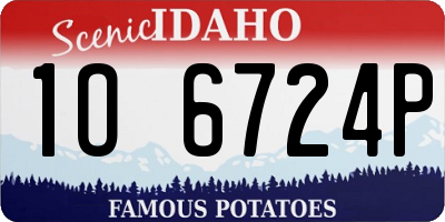 ID license plate 1O6724P