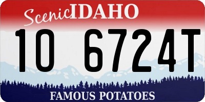ID license plate 1O6724T