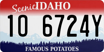 ID license plate 1O6724Y