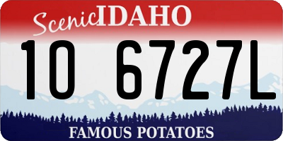 ID license plate 1O6727L