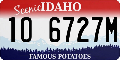 ID license plate 1O6727M