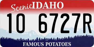 ID license plate 1O6727R