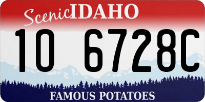 ID license plate 1O6728C