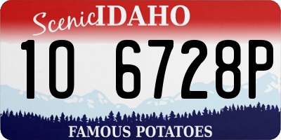 ID license plate 1O6728P