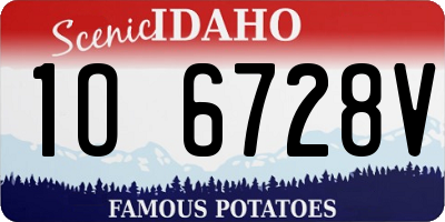 ID license plate 1O6728V