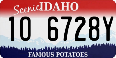 ID license plate 1O6728Y