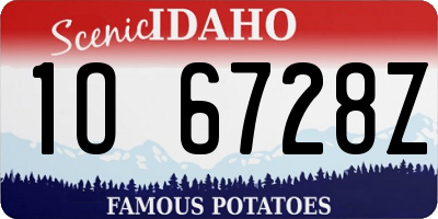ID license plate 1O6728Z