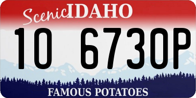 ID license plate 1O6730P