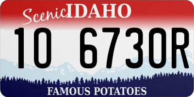 ID license plate 1O6730R