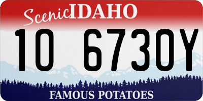 ID license plate 1O6730Y