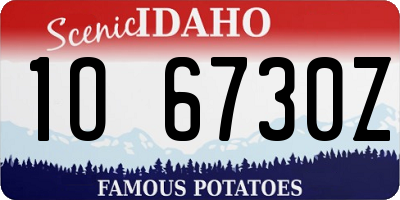 ID license plate 1O6730Z