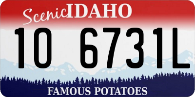 ID license plate 1O6731L