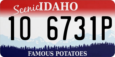 ID license plate 1O6731P
