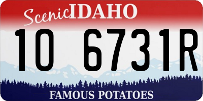 ID license plate 1O6731R