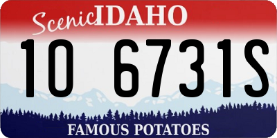 ID license plate 1O6731S