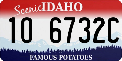 ID license plate 1O6732C
