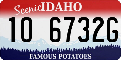ID license plate 1O6732G