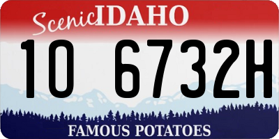 ID license plate 1O6732H
