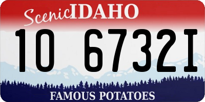 ID license plate 1O6732I