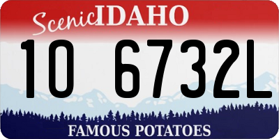 ID license plate 1O6732L