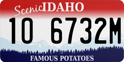 ID license plate 1O6732M