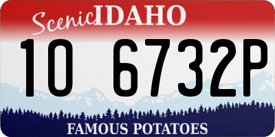 ID license plate 1O6732P