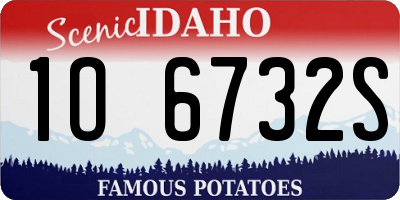 ID license plate 1O6732S