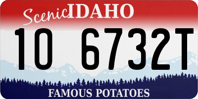 ID license plate 1O6732T