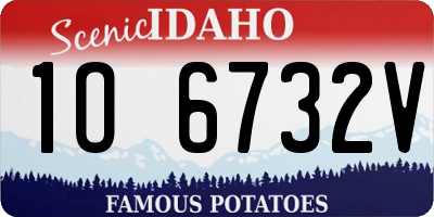 ID license plate 1O6732V
