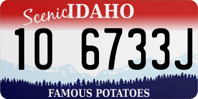ID license plate 1O6733J