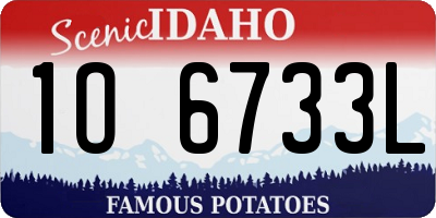 ID license plate 1O6733L
