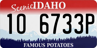 ID license plate 1O6733P