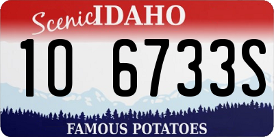 ID license plate 1O6733S