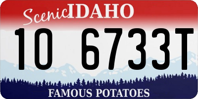 ID license plate 1O6733T