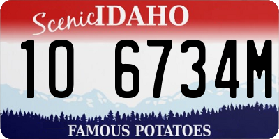 ID license plate 1O6734M