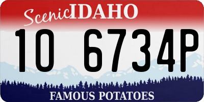 ID license plate 1O6734P