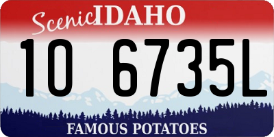 ID license plate 1O6735L