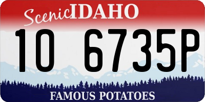 ID license plate 1O6735P
