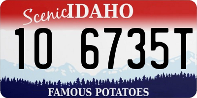 ID license plate 1O6735T