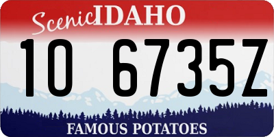 ID license plate 1O6735Z