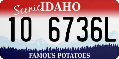 ID license plate 1O6736L