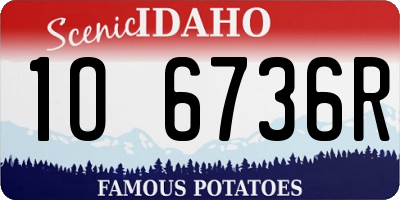 ID license plate 1O6736R