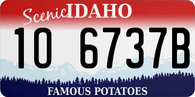 ID license plate 1O6737B