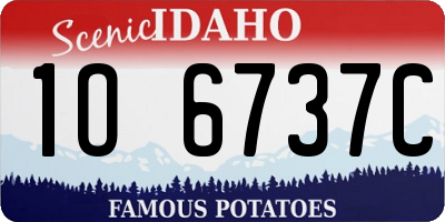 ID license plate 1O6737C